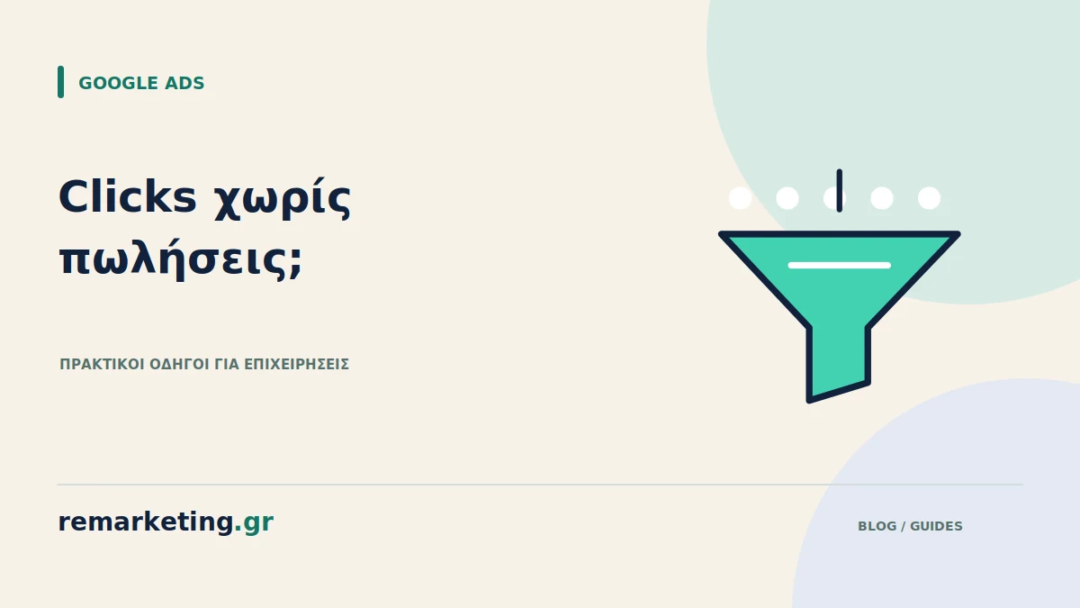 Διαφημιστικά clicks που περνούν μέσα από χοάνη αξιολόγησης