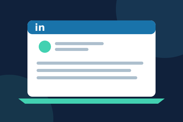 Ανάρτηση LinkedIn σε υπολογιστή